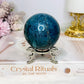 Blue Apatite Sphere on Stand 347g