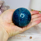 Blue Apatite Sphere on Stand 347g