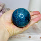 Blue Apatite Sphere on Stand 347g
