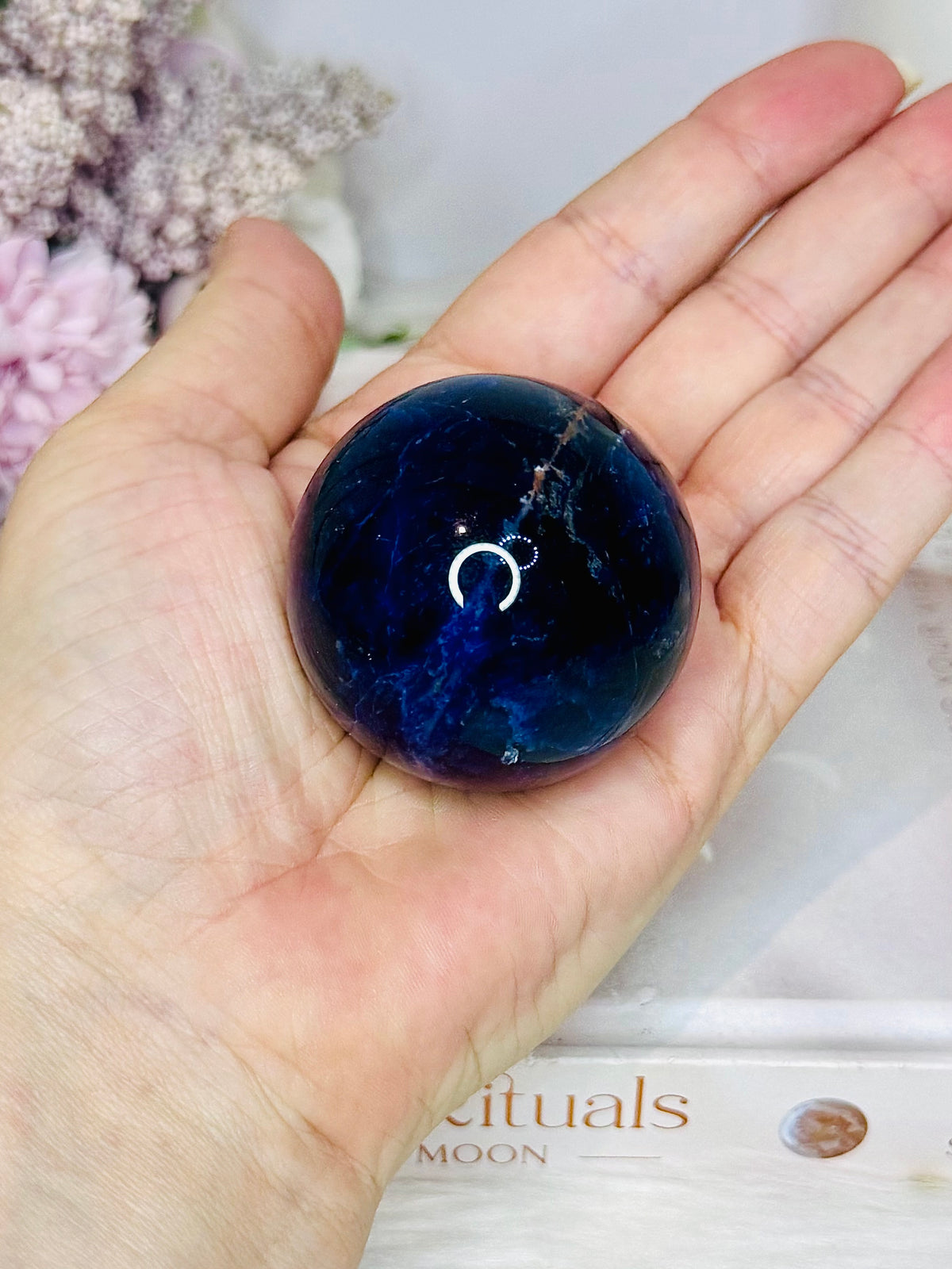 Blue Sodalite Sphere On Stand 147g