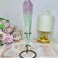 Watermelon Fluorite Wand | Tower with Rainbows on Stand 20cm