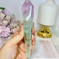 Watermelon Fluorite Wand | Tower with Rainbows on Stand 20cm
