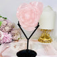 Rose Quartz Rose on Stand 316g