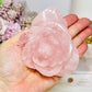 Rose Quartz Rose on Stand 316g