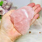 Rose Quartz Rose on Stand 316g