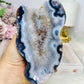 High Grade Blue Flower Agate Bowl 15cm 300g