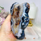 High Grade Blue Flower Agate Bowl 15cm 300g