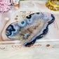 High Grade Blue Flower Agate Bowl 15cm 300g