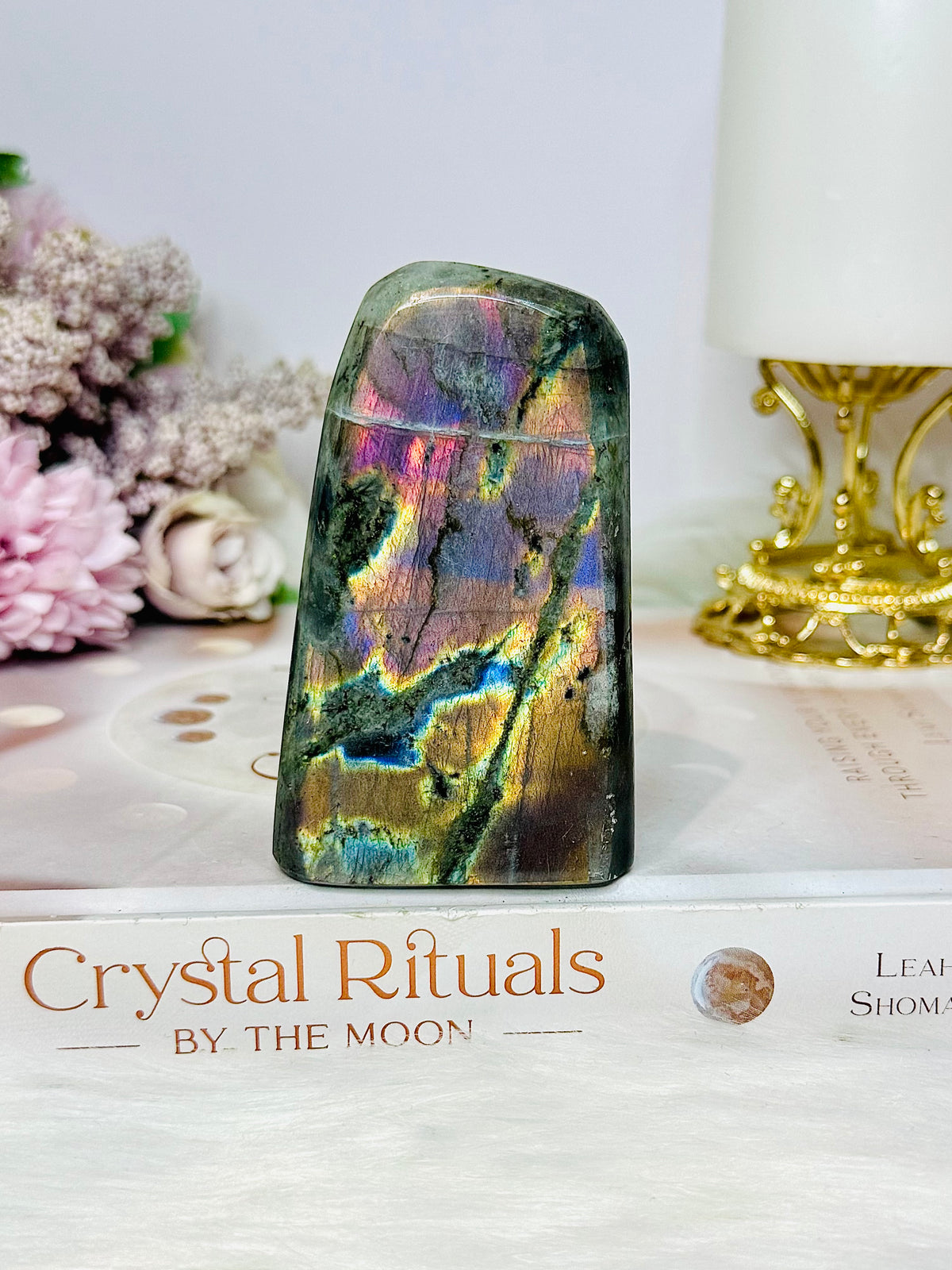 Labradorite Freeform with Pink & Purple Flash 9cm 303g