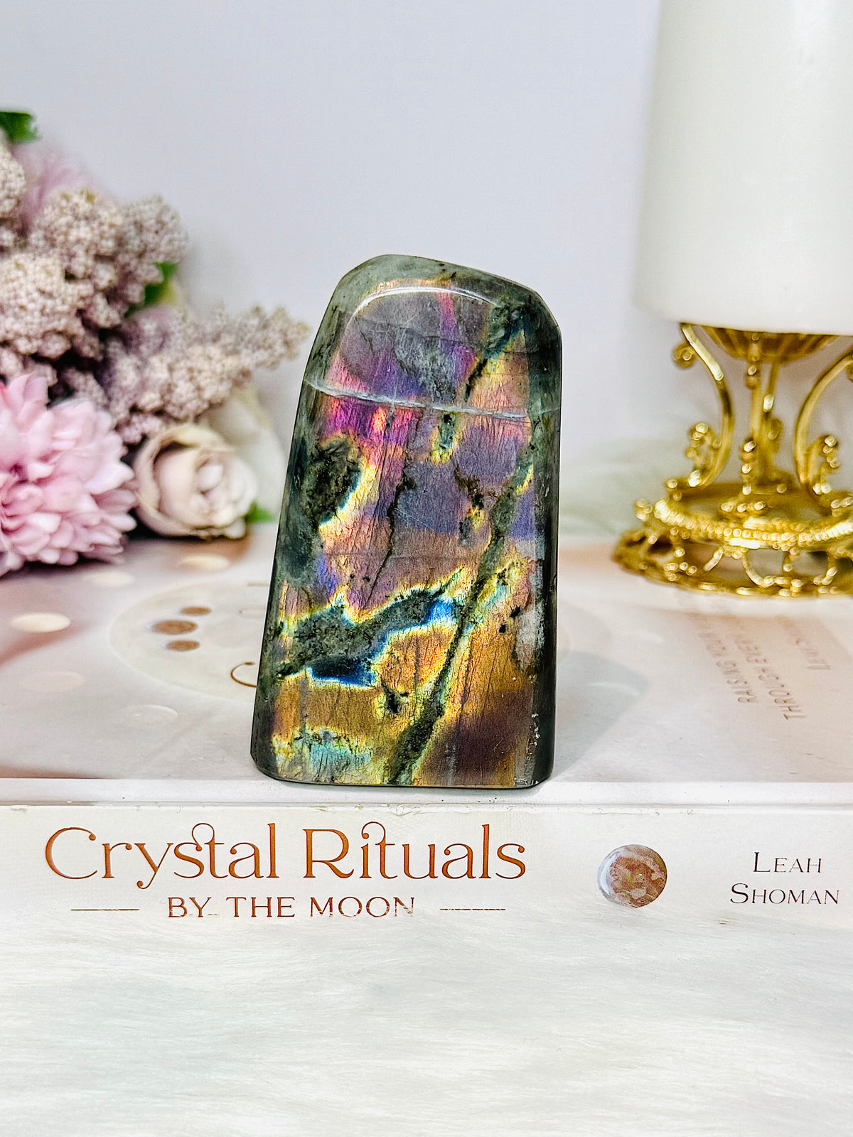 Labradorite Freeform with Pink & Purple Flash 9cm 303g