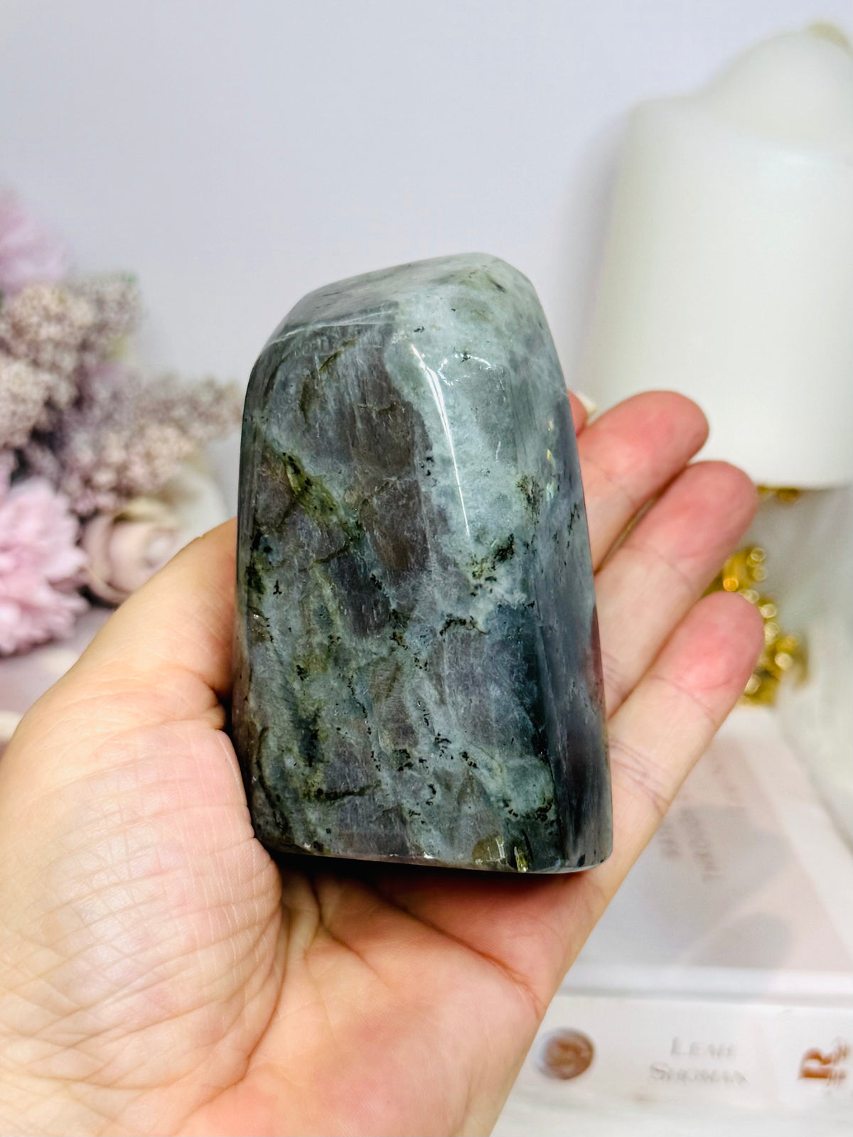 Labradorite Freeform with Pink & Purple Flash 9cm 303g