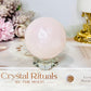 Pink Mangano Calcite (UV Reactive) Sphere on Stand 285g