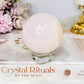 Pink Mangano Calcite (UV Reactive) Sphere on Stand 285g
