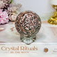Leopard skin Jasper Sphere On Stand 214g