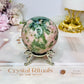 Pink Opal X Green Tourmaline Sphere on Stand 378g
