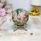 Pink Opal X Green Tourmaline Sphere on Stand 378g