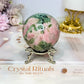 Pink Opal X Green Tourmaline Sphere on Stand 378g