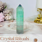 High Grade Watermelon Fluorite Tower with Rainbows 8.5cm