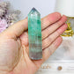 High Grade Watermelon Fluorite Tower with Rainbows 8.5cm