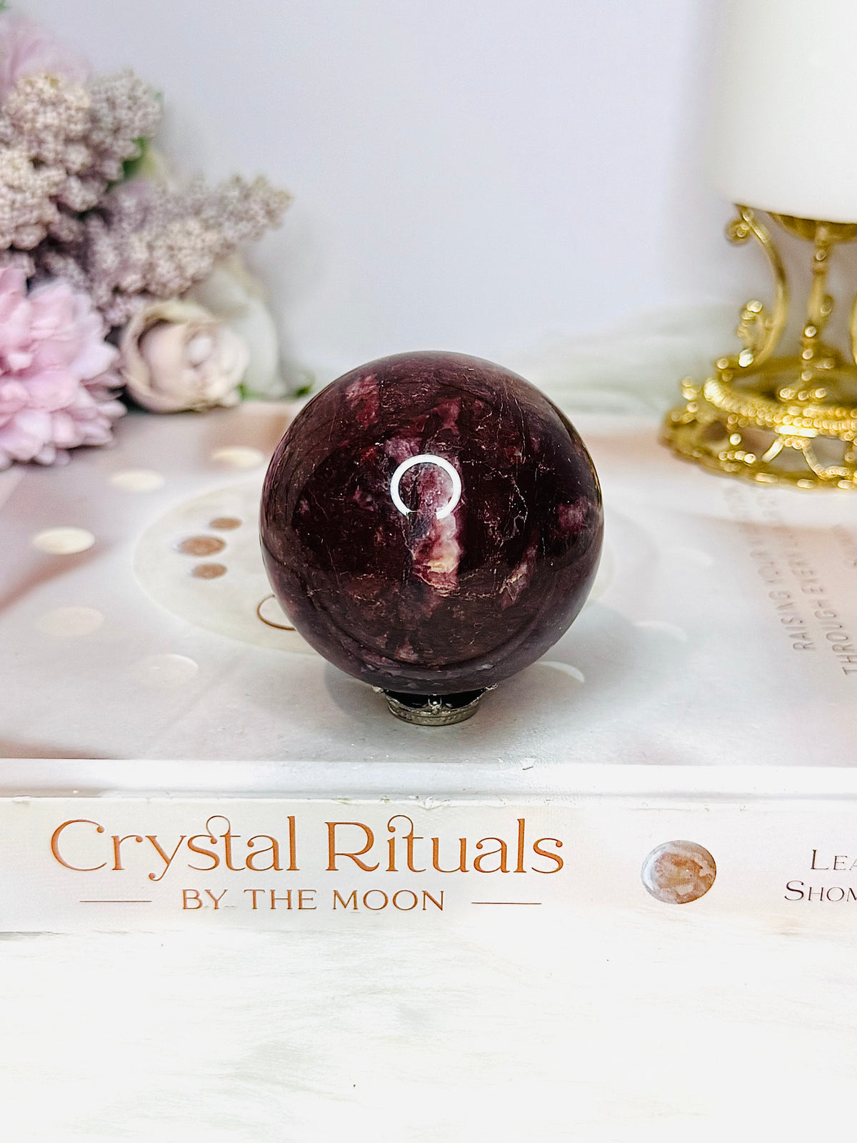 Red Jasper Sphere on Stand 242g