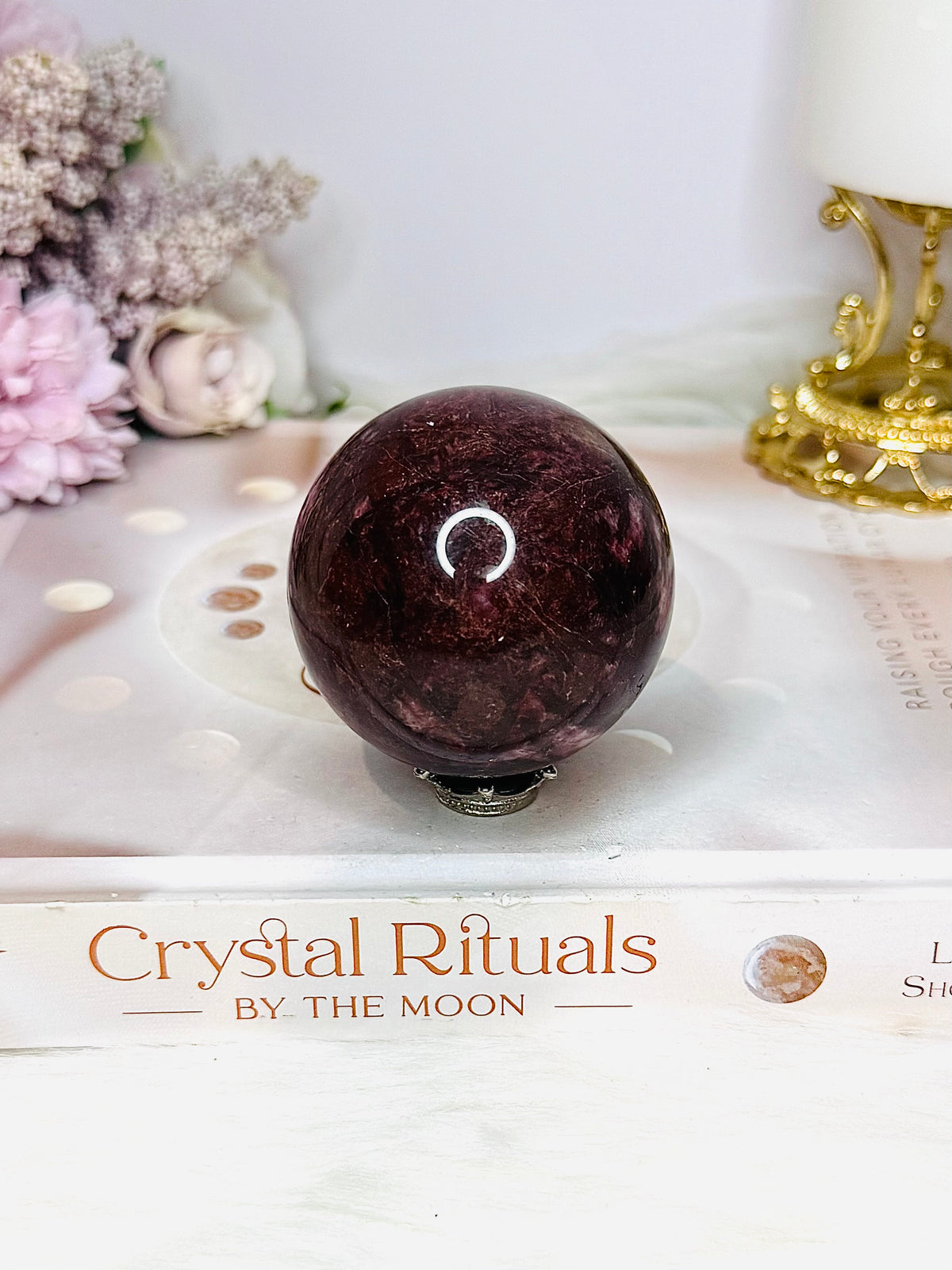 Red Jasper Sphere on Stand 242g