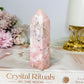 Pink Peruvian Rhodonite Tower 10cm