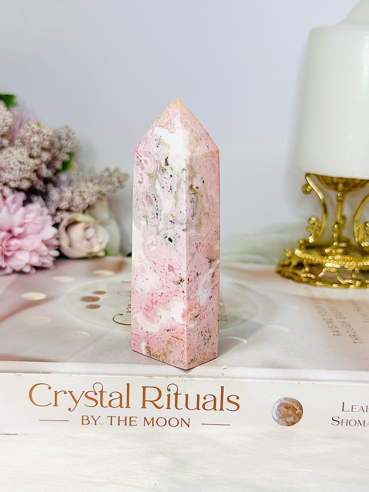 Pink Peruvian Rhodonite Tower 10cm