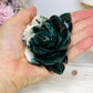 Moss Agate Carved Rose | Flower 8cm 213g
