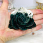 Moss Agate Carved Rose | Flower 8cm 213g