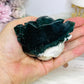 Moss Agate Carved Rose | Flower 8cm 213g