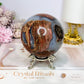 Large Football Agate Sphere On Stand 662g