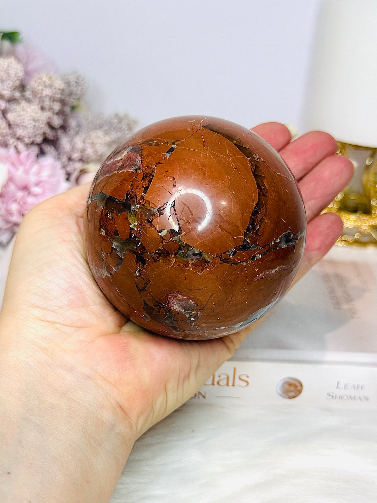 Large Football Agate Sphere On Stand 662g