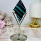 Rainbow Fluorite Diamond On Stand 15cm
