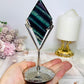 Rainbow Fluorite Diamond On Stand 15cm