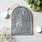 Moon Goddess Silver Effect Terracotta Plaque 20cm