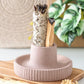 Ceramic Ribbed Smudge Bowl