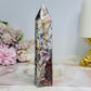 Mexican Lace Agate Tower 12cm