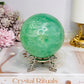Green Fluorite Sphere On Stand 768g