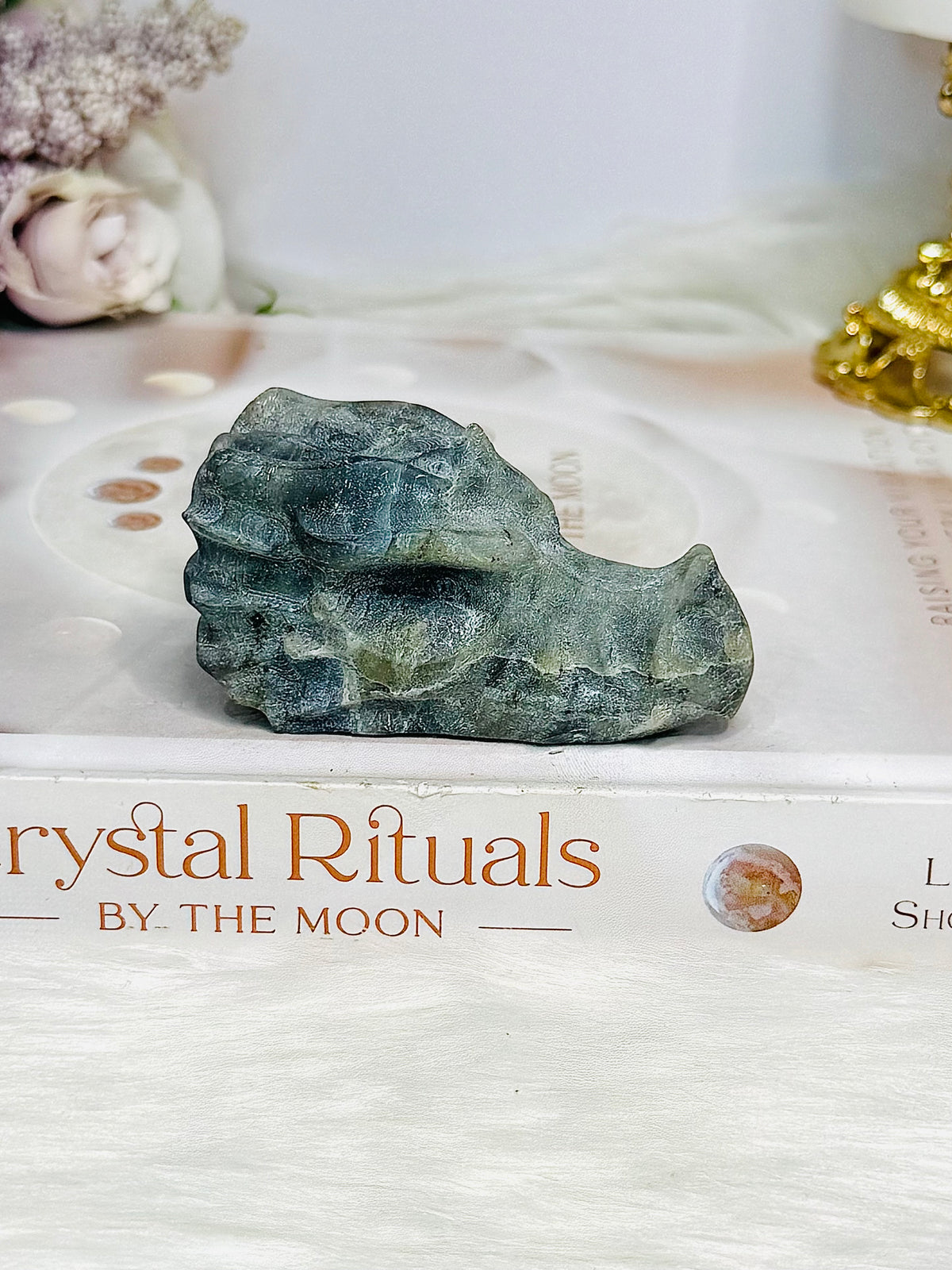 Labradorite Carved Dragon Head 7cm