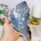 Large Chunky Orbicular Druzy Jasper Slab On Stand 652g 22cm