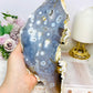 Large Chunky Orbicular Druzy Jasper Slab On Stand 652g 22cm
