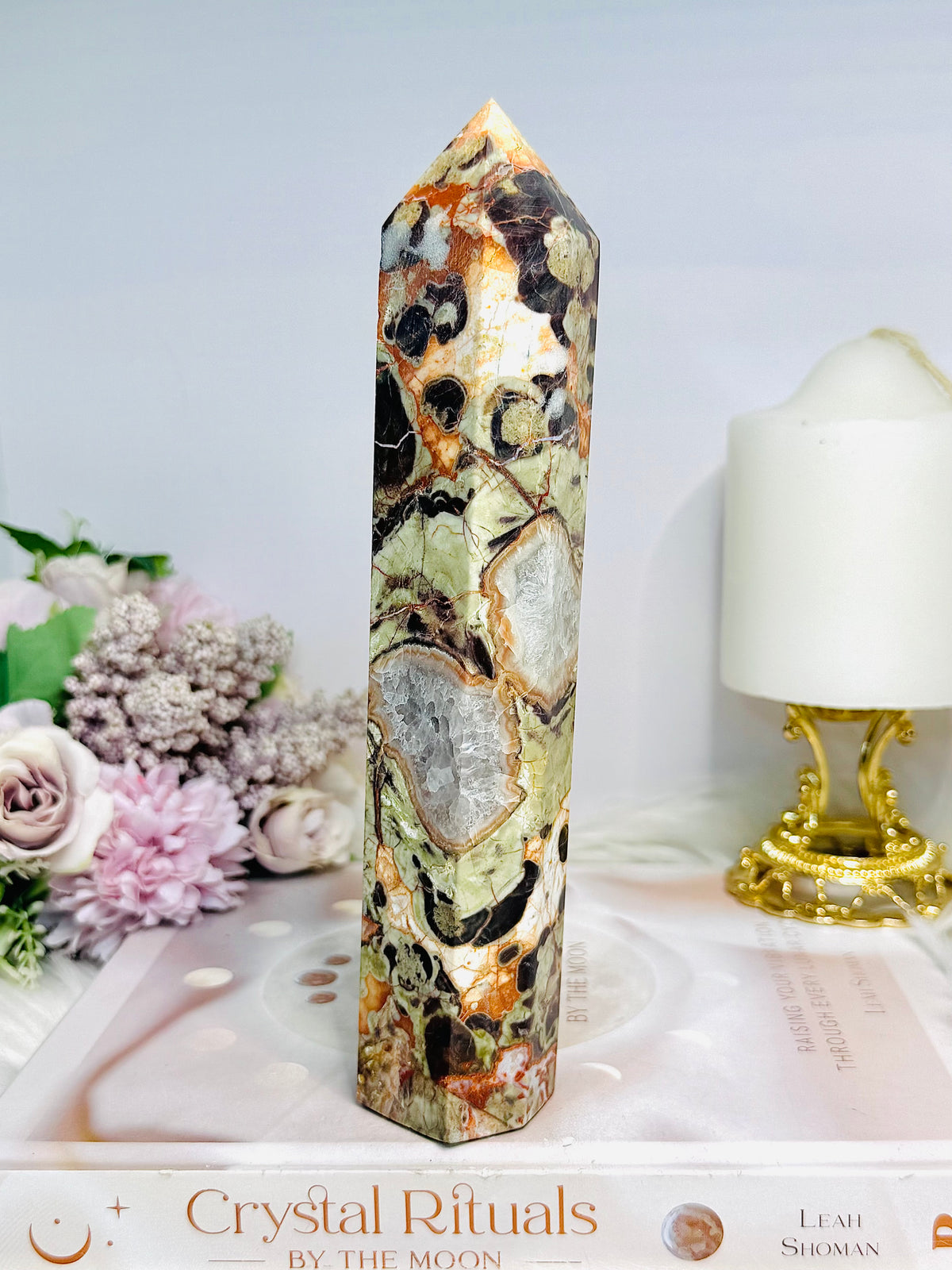 Large Money Agate Tower 20cm