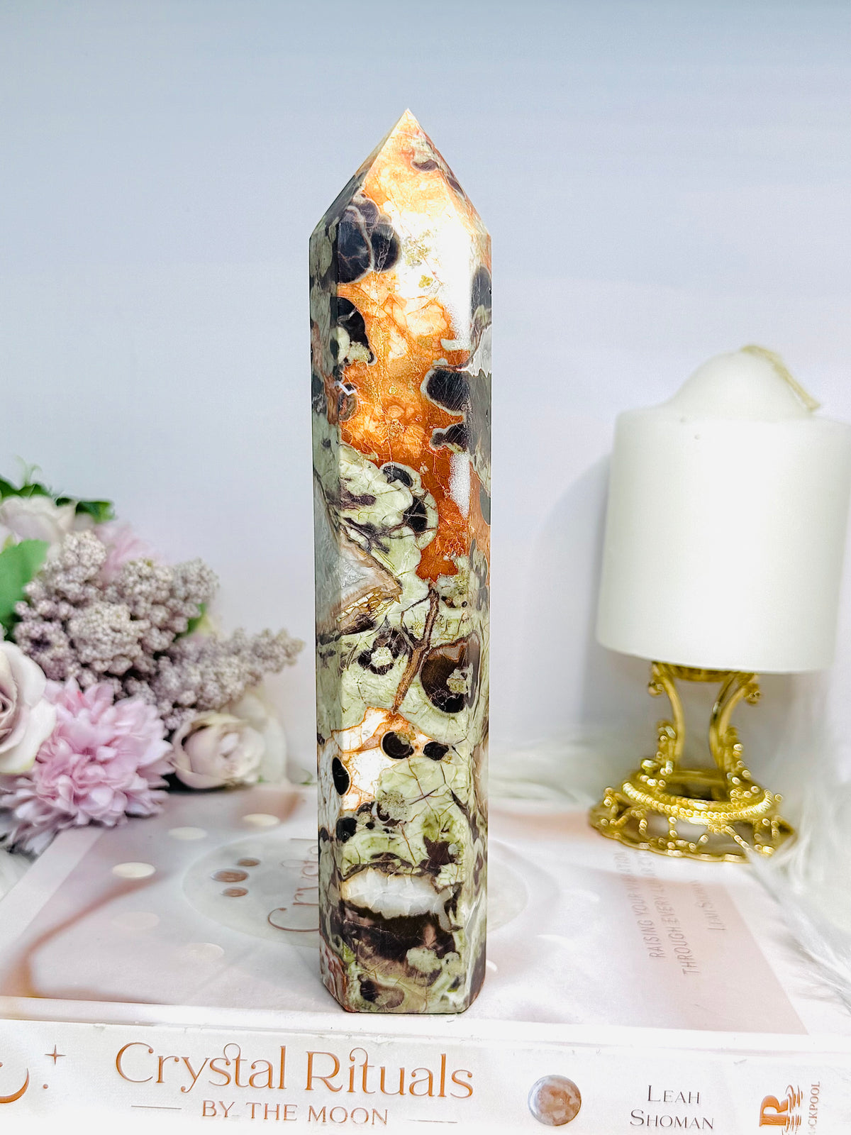 Large Money Agate Tower 20cm