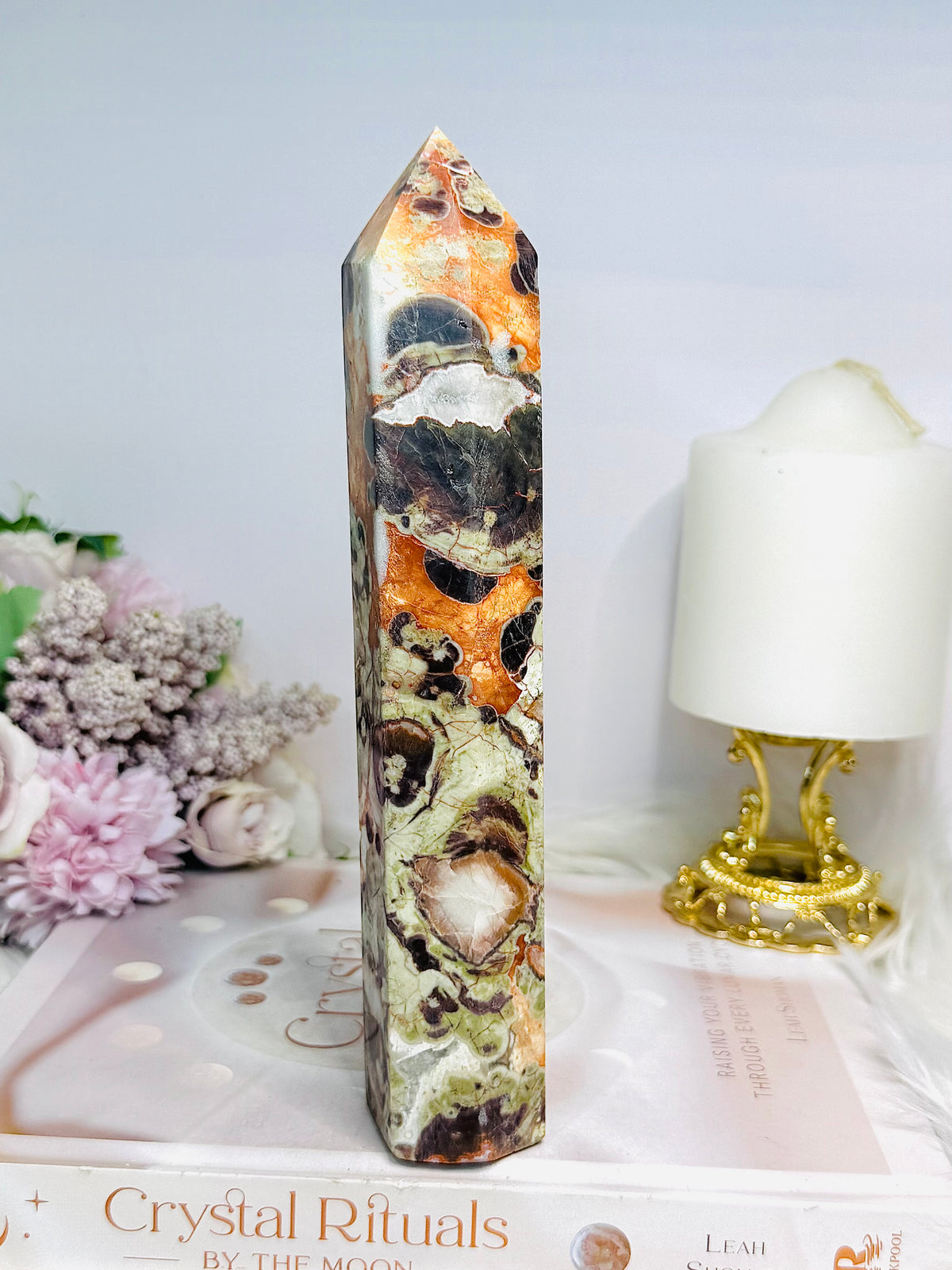 Large Money Agate Tower 20cm