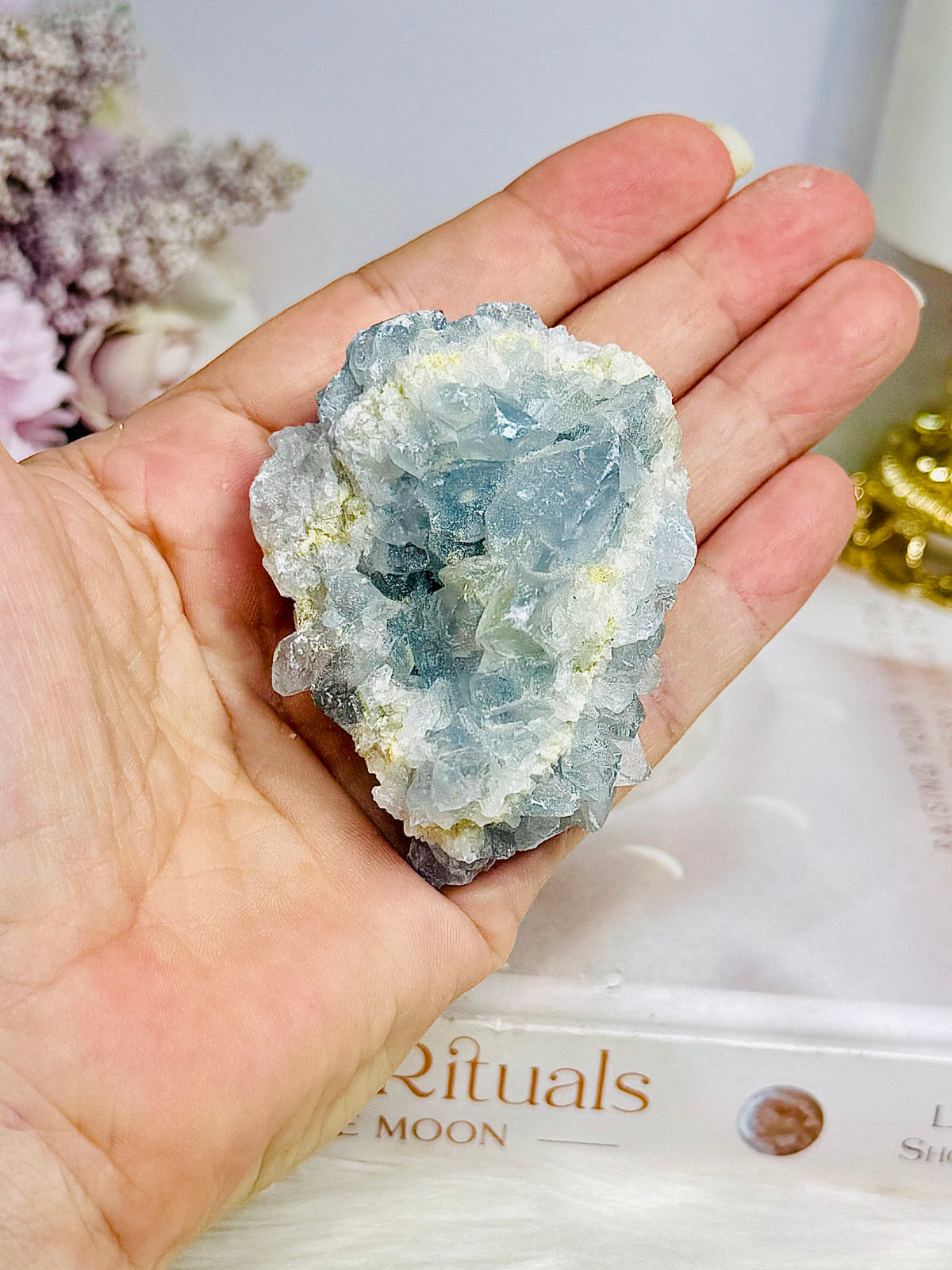 Blue Celestite Cluster 165g