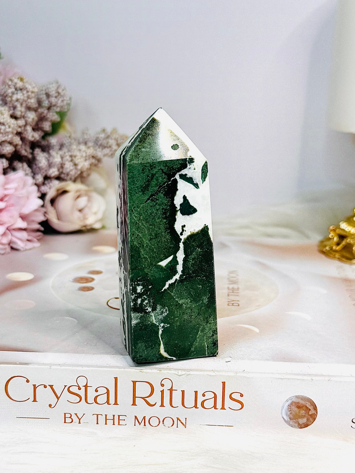 Green Unicorn Jasper Tower 8cm