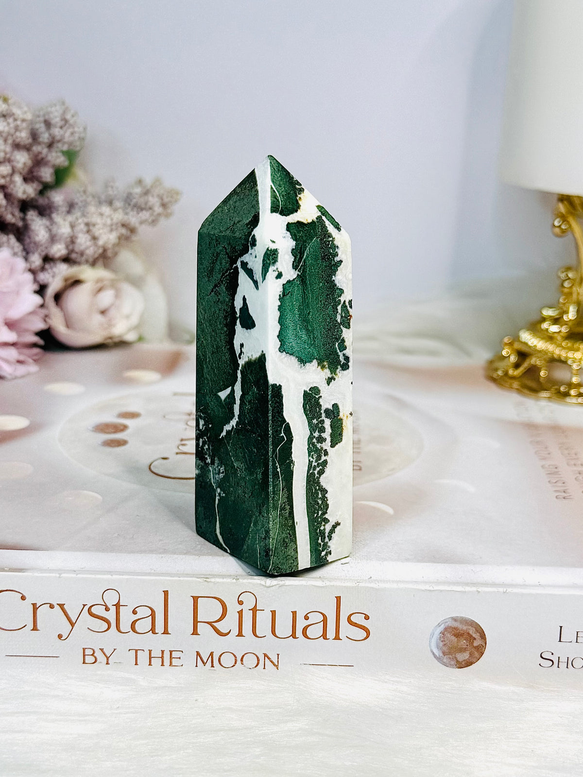 Green Unicorn Jasper Tower 8cm