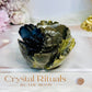 Volcano Agate (UV Reactive) Carved Flower 274g