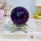 High Grade Watermelon Fluorite Sphere on Stand 337g