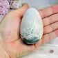 Moss Agate In Quartz Druzy Egg 184g